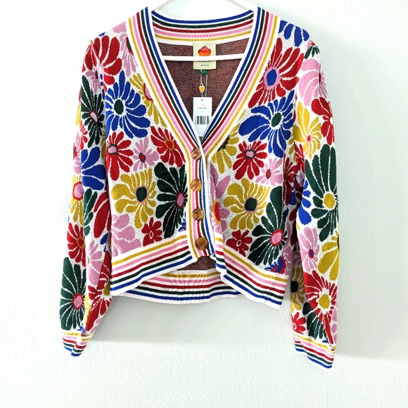 FARM Rio Sweaters - FARM Rio Sunny Daisies Cardigan